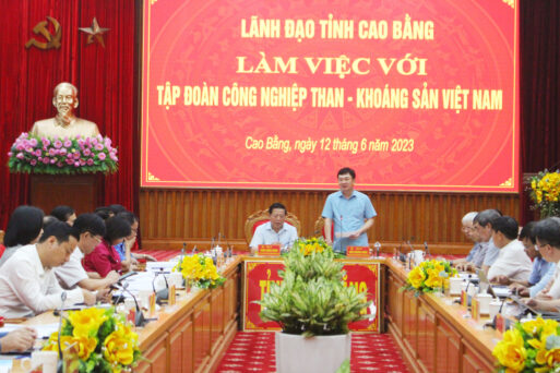 Lãnh đạo tỉnh Cao Bằng làm việc với Tập đoàn Công nghiệp Than – Khoáng sản Việt Nam