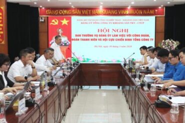 Ban Thường vụ Đảng ủy Tổng công ty Khoáng sản TKV-CTCP làm việc với các tổ chức chính trị – xã hội