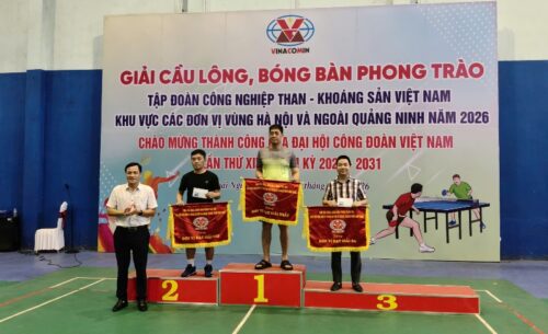 Tổng kết và trao Giải Cầu lông – Bóng bàn phong trào TKV Khu vực các đơn vị vùng Hà Nội và ngoài Quảng Ninh năm 2026
